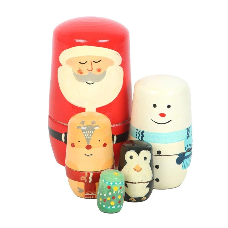 Image of Something Different Christmas Russian Nesting Doll Set Multi unisex One Size