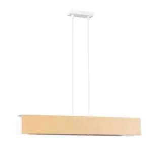 Image of Carlo White Bar Pendant Ceiling Light 3x E27