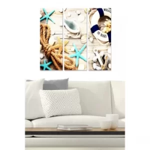 Image of MDF469336814 Multicolor Decorative MDF Painting (3 Pieces)