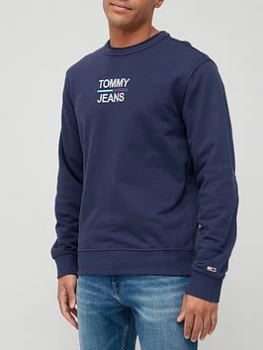 Image of Tommy Jeans Essential Jersey Sweatshirt - Navy