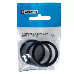 Image of Weldtite Bike Bits Ahead Spacer 5mm 11/8" x3