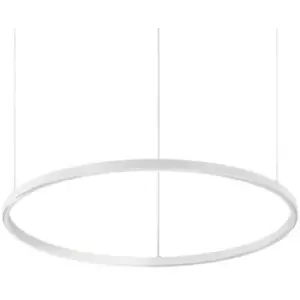 Image of Ideal Lux oracle Slim dali Dimmable Round 70cm Integrated LED Pendant Ceiling Light White, 3000K