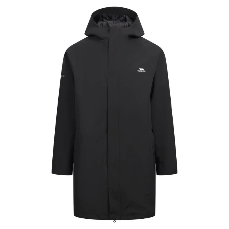 Image of Trespass Mens Uisdean Waterproof Jacket in Black Size: XS Black Male XS