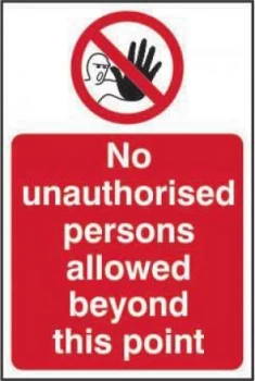 Image of Persons Allowed Beyond This Point Sign