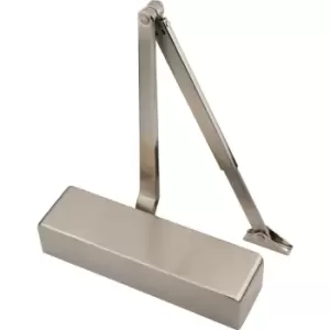 Image of Eclipse Power Adjustable Overhead Door Closer in Satin, Size 2-4