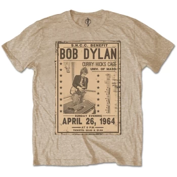 Image of Bob Dylan - Flyer Unisex Medium T-Shirt - White