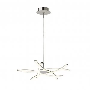 Image of Ceiling Pendant 69cm Round 42W 3000K, 3700lm, Silver, Frosted Acrylic, Polished Chrome