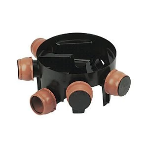 Image of FloPlast D900 Chamber Base with 5 Flexible Inlets - Black 450mm