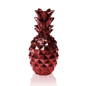 Image of Red Metallic Concrete Pineapple For Her Candle