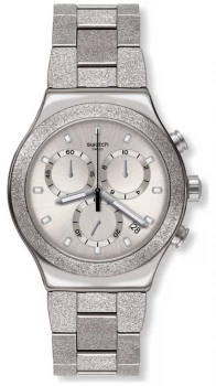 Image of Swatch SILVER EXPLOSION Irony New Chrono Silver Steel Watch