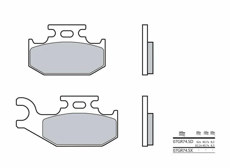 Image of Brembo S.p.A. Off-Road Sintered Metal Brake pads - 07GR74SD