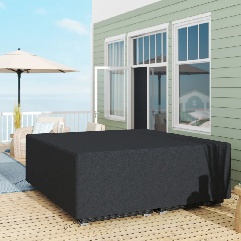 Image of Outsunny 225x210cm Outdoor Garden Furniture Protective Cover Black 84B-588V00BK