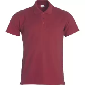 Image of Clique Mens Basic Polo Shirt (M) (Burgundy)