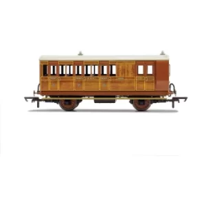 Image of Hornby GNR 4 Wheel Coach Brake 3rd Class 399 Brown Coach Model