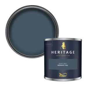 Image of Dulux Heritage Velvet Matt Midnight Matt Emulsion Paint 125ml
