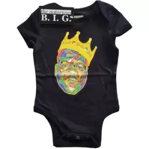 Image of Biggie Smalls - Crown Kids 24 Months Baby Grow - Black