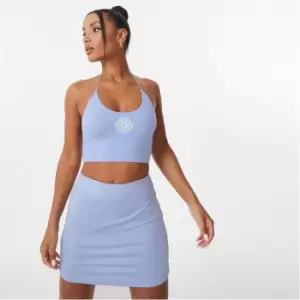 Image of Slazenger Sofia Richie Halter Crop Top - Blue