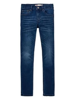 Image of Levis Boys 510 Skinny Fit Jeans - Mid Wash, Size Age: 8 Years