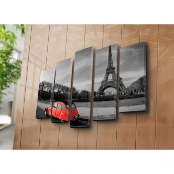 Image of 5PATK-12 Multicolor Decorative Canvas Painting (5 Pieces)