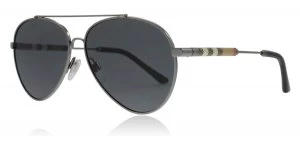 Image of Burberry BE3092Q Sunglasses Gunmetal 100387 57mm