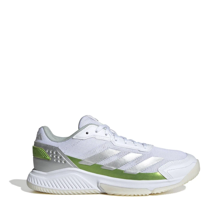 Image of adidas Courtquick Padel Shoes Womens Wte/Slvr/Lemn female 4 (36.7)