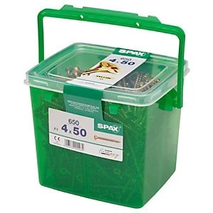 Image of Spax Pz Countersunk Yellox Screws Bulk Tub - 4x50mm Pack Of 650