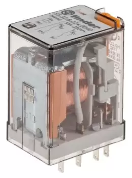 Image of Finder, 24V ac Coil Non-Latching Relay DPDT, 10A Switching Current Plug In, 2 Pole, 55.32.8.024.0040