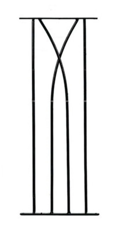 Image of Burbage Iron Craft Metra Metal Deck Decking Infill Fence Panel 280mm Wide X 770mm High (Pack Of 2) Dpmb