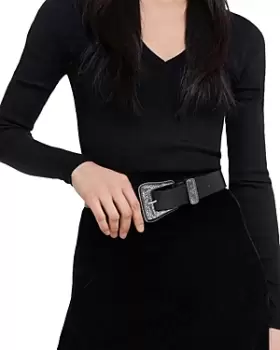 Image of The Kooples Womens High and Wide Western Belt