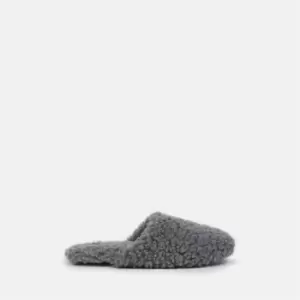 Image of Missguided Borg Mule Slippers - Grey