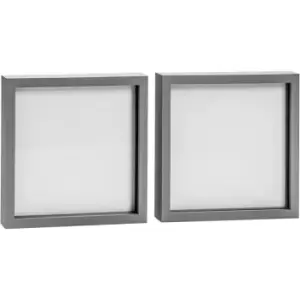 Image of 3D Box Photo Frames - 20 x 20' - Grey - Pack of 2 - Nicola Spring