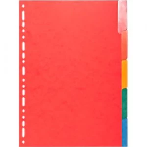 Image of Exacompta Dividers 2205E A4 225gsm Pressboard 5 Parts Pack of 25