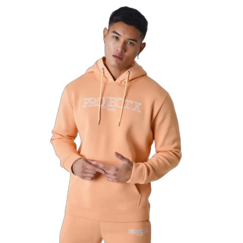 Image of Project X Paris Hooded sweatshirt with Contour embroidery Project X Paris Orange Male S
