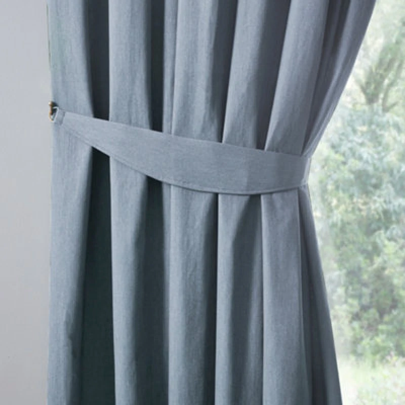 Image of Fusion 'Dijon' Pair of Tiebacks For Pencil Pleat Curtains in Light Blue Light Blue Unisex