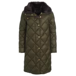 Image of Barbour Womens Ballater Quilted Jacket Sage/Dk Brown 18