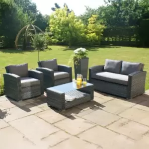 Image of Maze Victoria Rattan 2 Seat Sofa Set - Grey