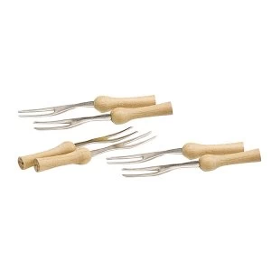 Image of KitchenCraft Corn On The Cob Holders 6 Piece Stainless Steel