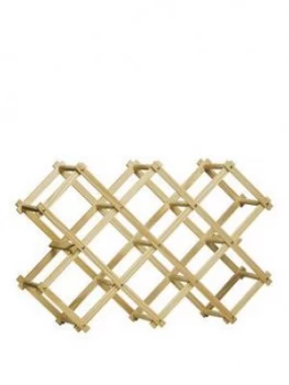 Image of Premier Housewares Pine Wood 10 Bottle Folding Wine Rack