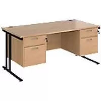 Image of Dams International Desk MC16P22KB 1,600 x 800 x 725 x 800 - 990 mm