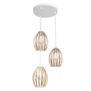 Image of Dali Cluster Pendant Ceiling Light Copper, White 38cm