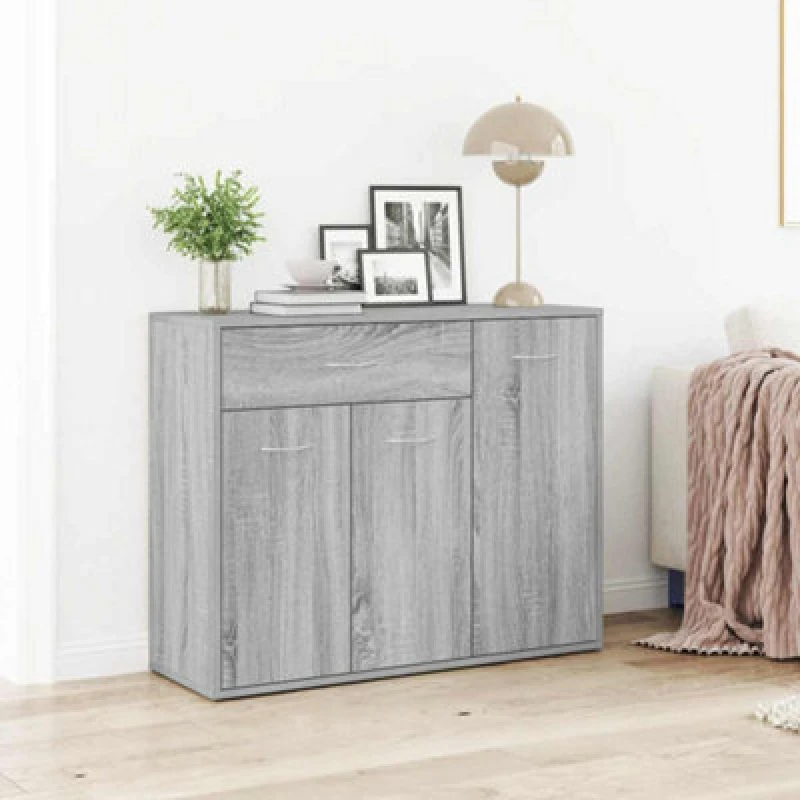 Image of VIDAXL Sideboard Grey Sonoma 88x30x70cm Engineered Wood Vidaxl 8720286975817