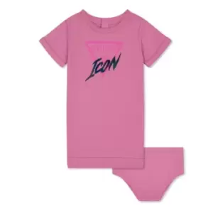 Image of Guess Logo Jersey Dress - Pink