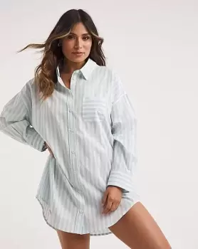 Image of Boux Avenue Woven Stripe Nightshirt