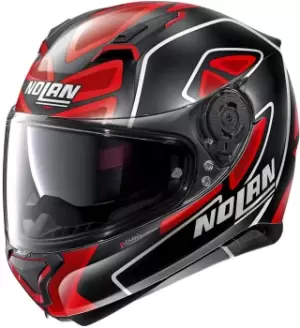 Image of Nolan N87 Gemini Replica D. Petrucci N-Com Helmet, black-red, Size S, black-red, Size S
