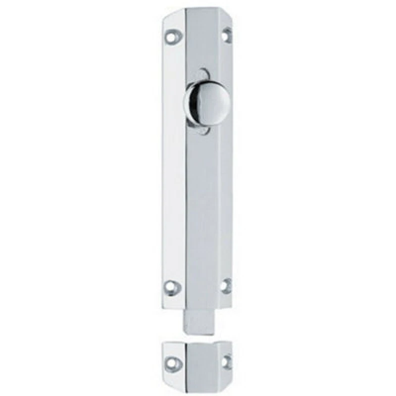Image of Loops Surface Mounted Flat Sliding Door Bolt Lock 202 x 36mm Polished Chrome Multi unisex