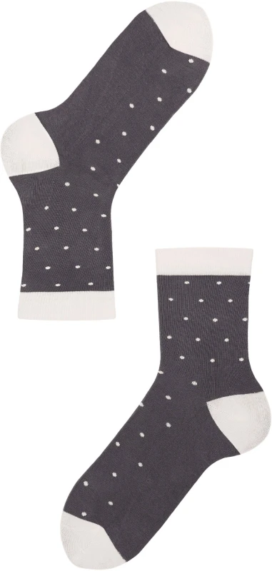 Image of Lenz Think About Dots Ladies Socks - Pack of 2, grey-white, Size 39 - 42 for Women