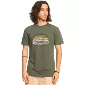Image of Quiksilver Soft Road T Shirt Mens - Green
