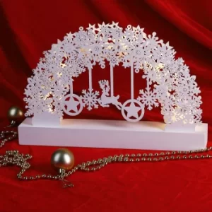 Image of Christmas Arch XL LED Candle Bridge Window Decoration Ornament Xmas Scenery New Snowflake