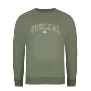 Image of SoulCal Graphic Crew Sweater Mens - Green
