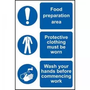 Image of This Is A Food Production AreaProtective Clothing Must Be&rsquo;